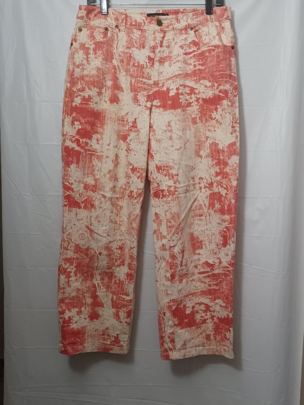 WOMYN COTTON BLEND FLOOD PANTS CORAL SIZE 10